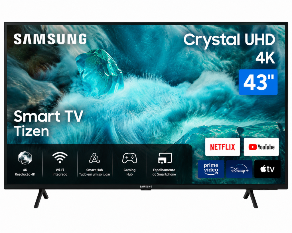 Samsung Smart TV 43 Crystal UHD 4K UN43U8600FGXZD Tizen